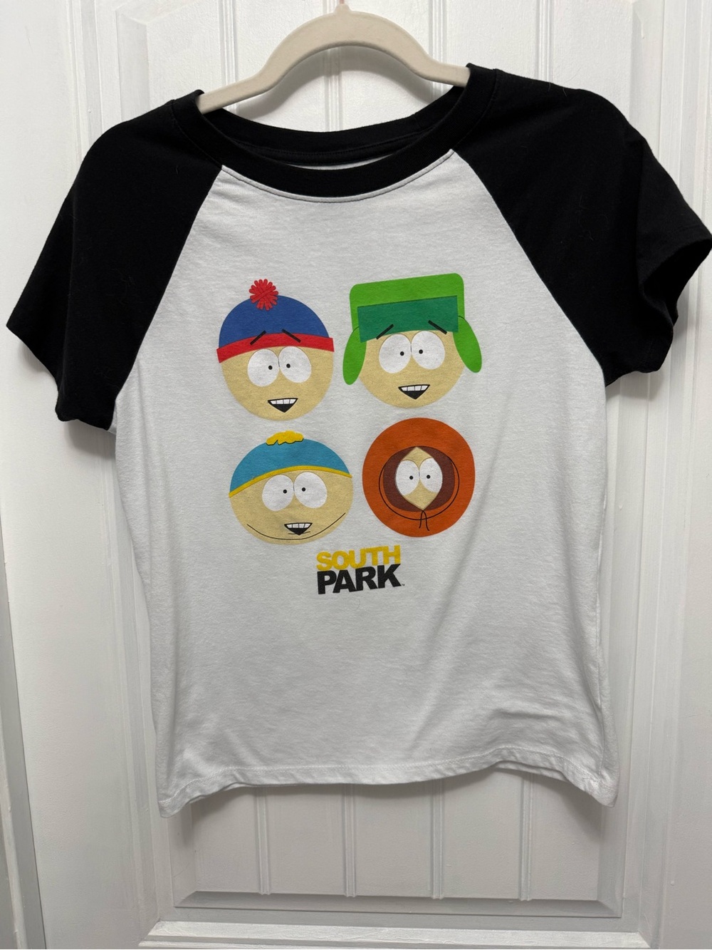 90’s Vintage South Park Raglan Crop Short Sleeve  Tshirt Size XL (1-8)